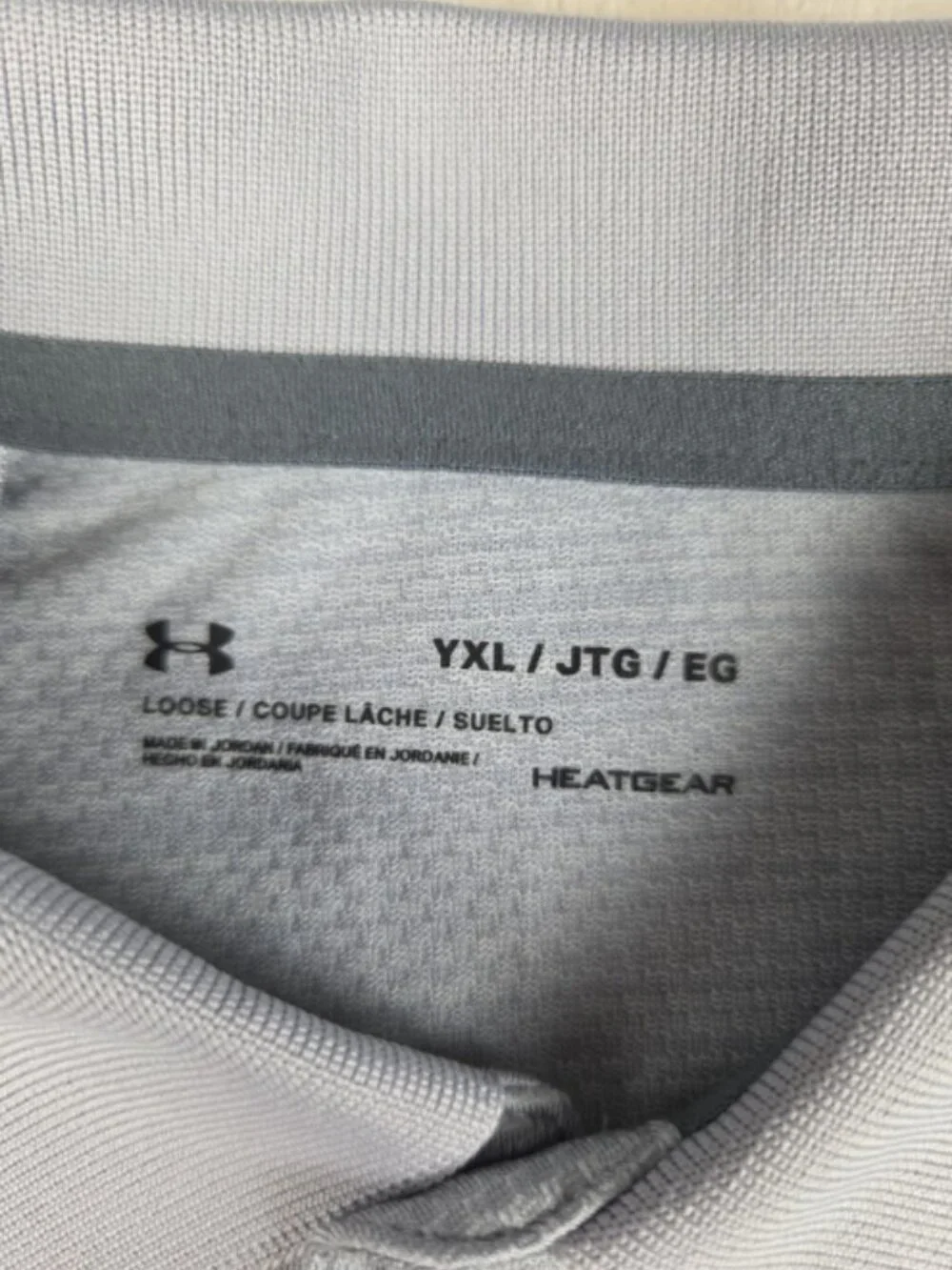 Under Armour Youth XL Gray HeatGear Polo Shirt